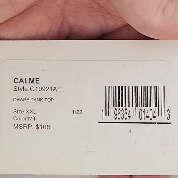 Johnny Was Calme Black Double V-Neck Cotton Drape Tank XXL NWT - Picture 12 of 13